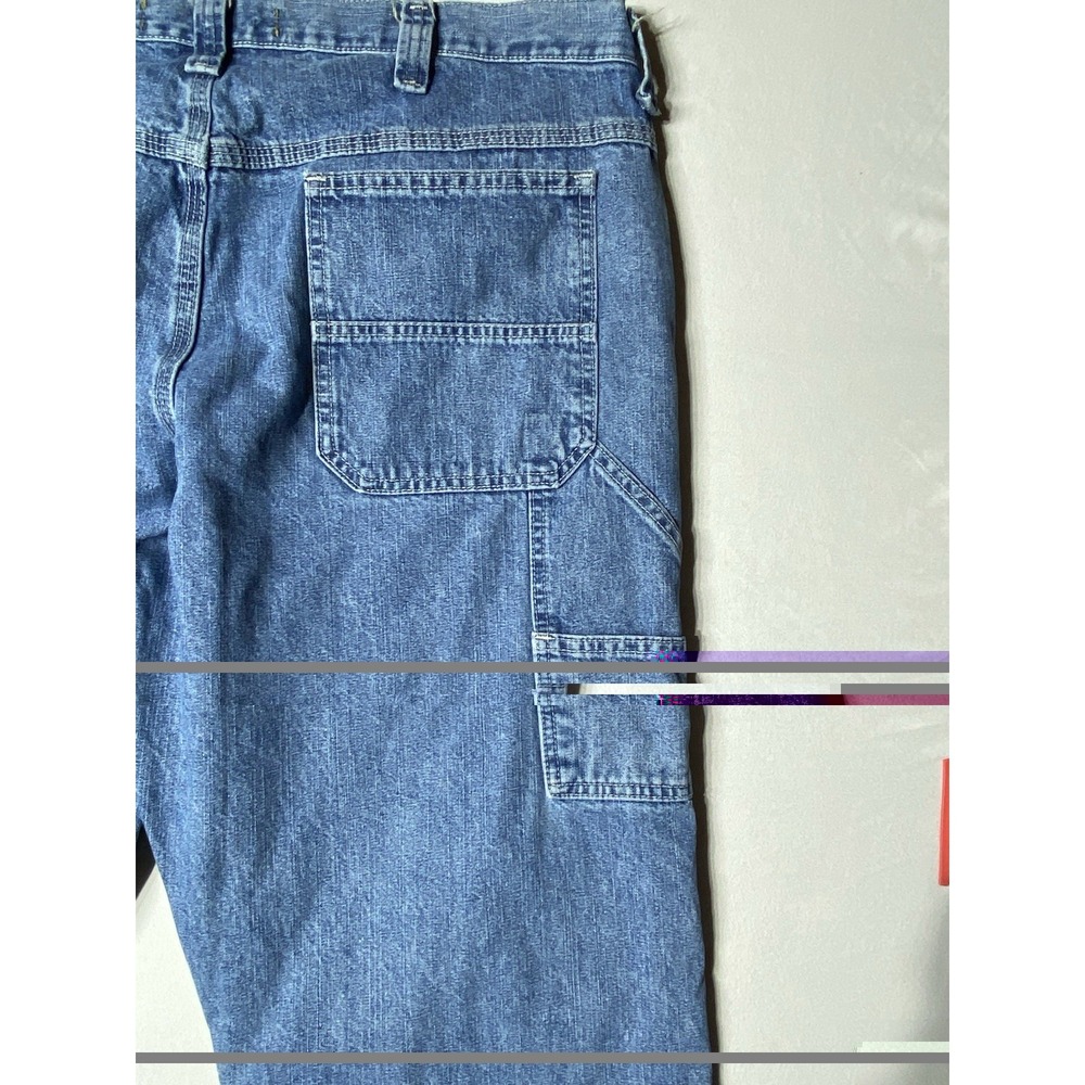 Lee Dungarees Carpenter Jeans 40x30 Relaxed Blue Utility Work Denim - Picture 5 of 9